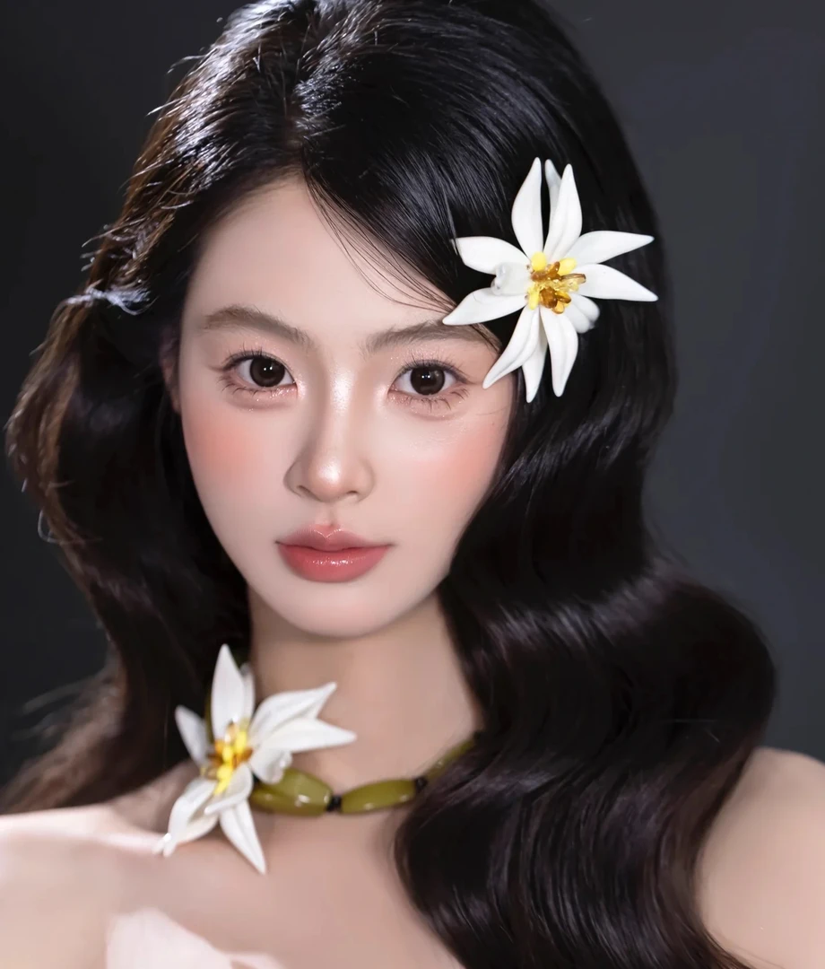 新娘配饰手工树脂大花朵项链耳环一套