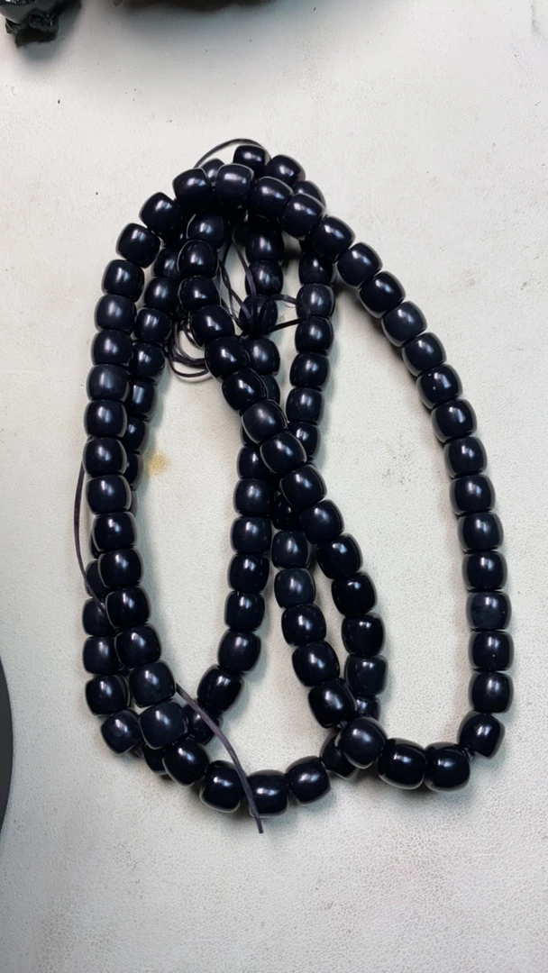 和田玉墨玉卡8直切108