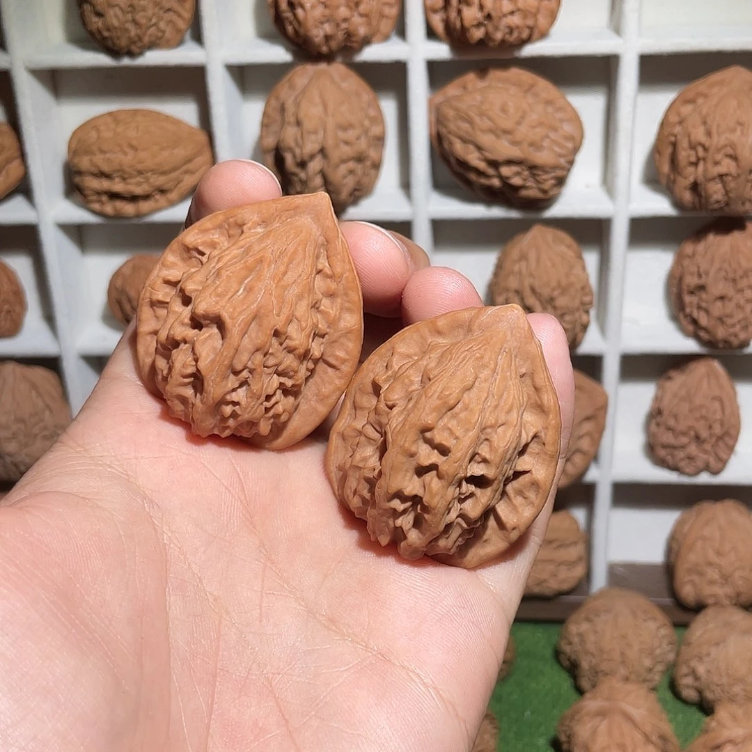 吊坠文玩核桃40货头大红袍微擦尖