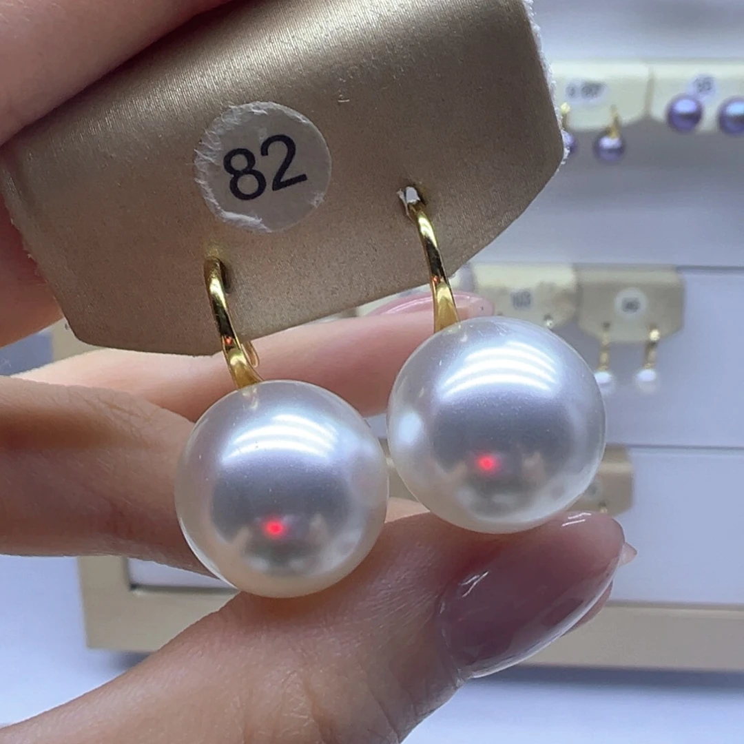 银S925镶嵌淡水珍珠耳饰