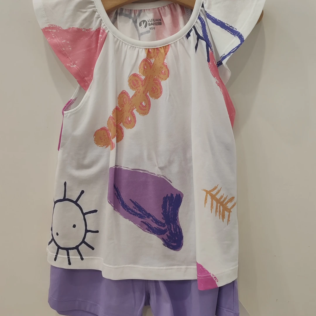 璐璇莫棉短袖套装男女宝宝夏季套装