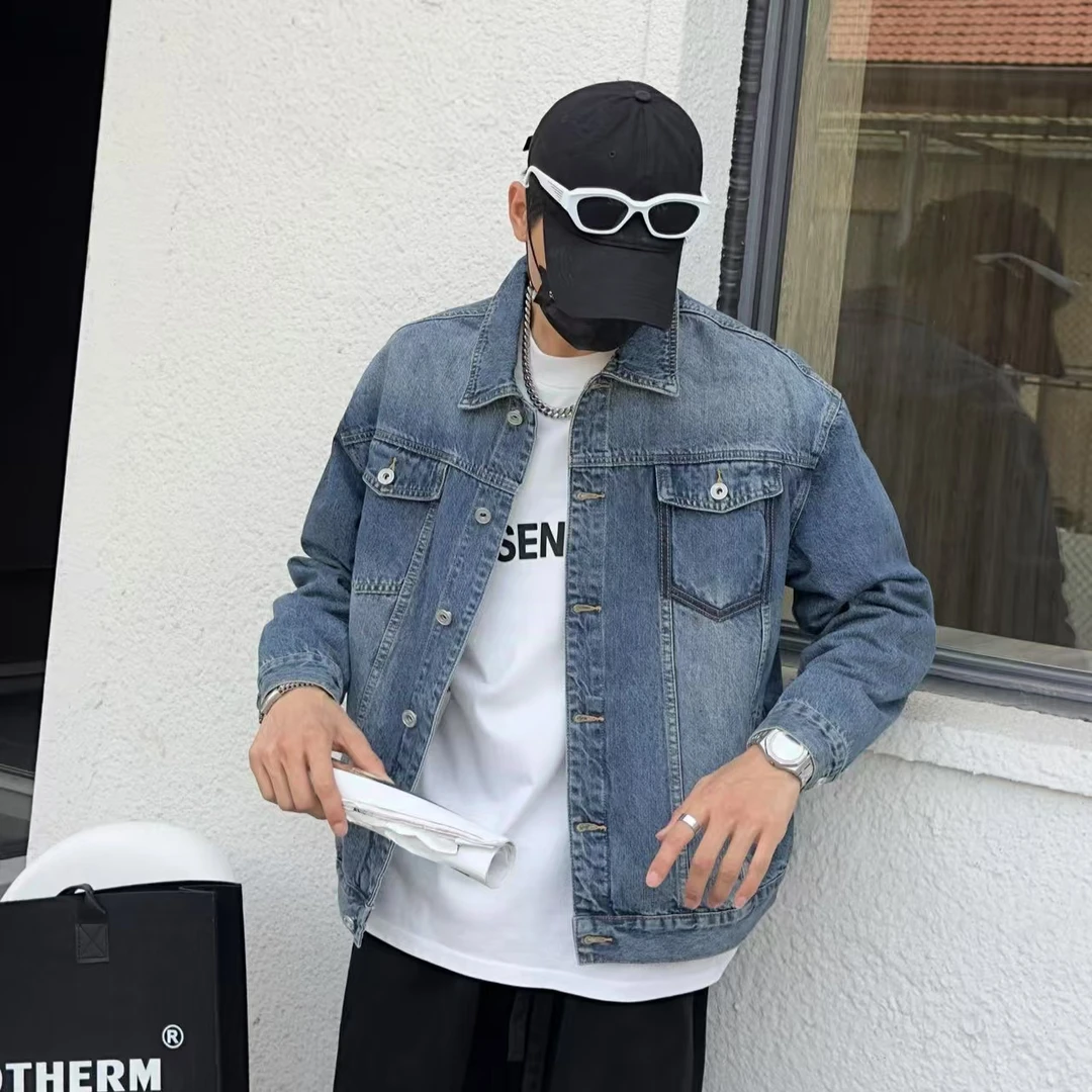 86010牛仔外套男士牛仔衣百搭潮流休闲牛仔褂上衣工装夹克