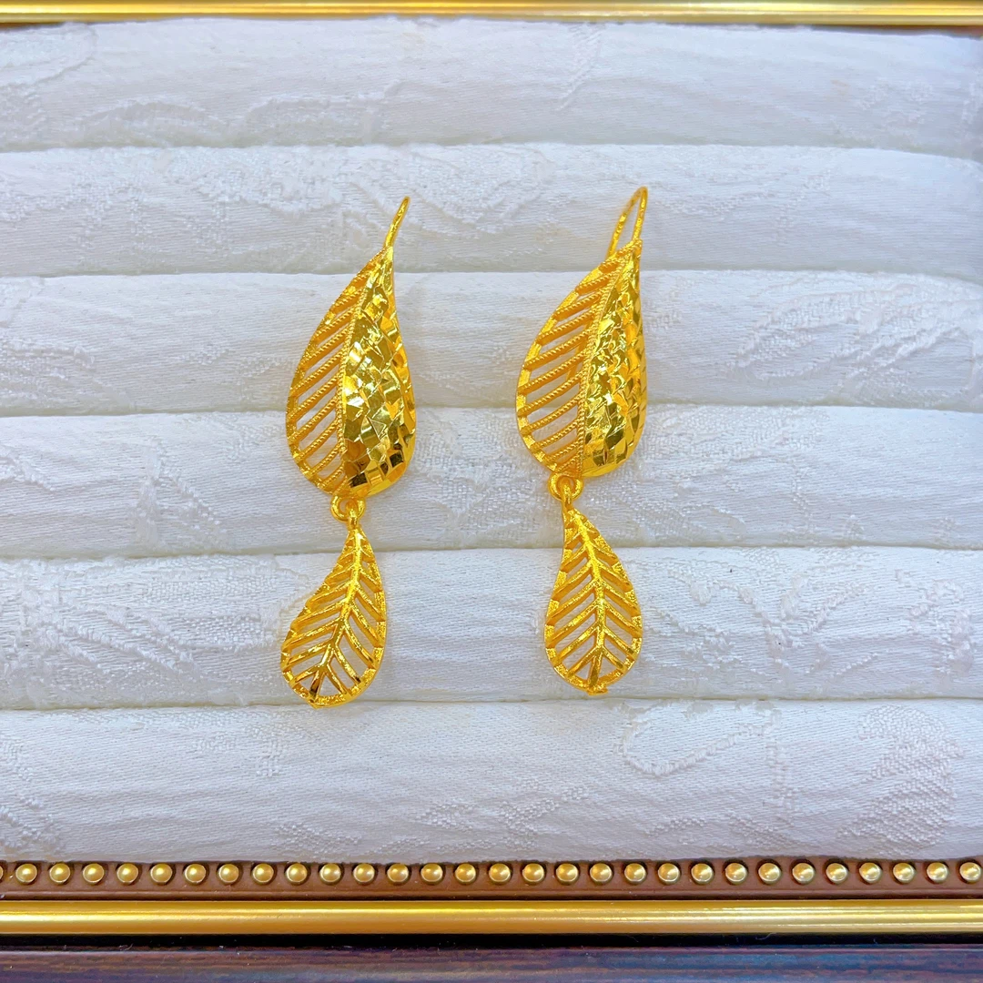 合金耳饰 1516新款耳环爆款白搭时尚金色铜合金白搭时尚