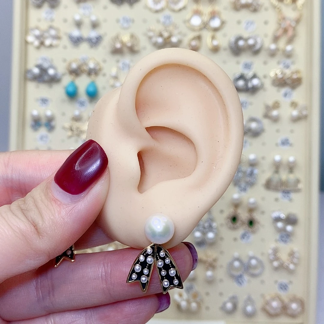 耳饰淡水珍珠银S925镶嵌