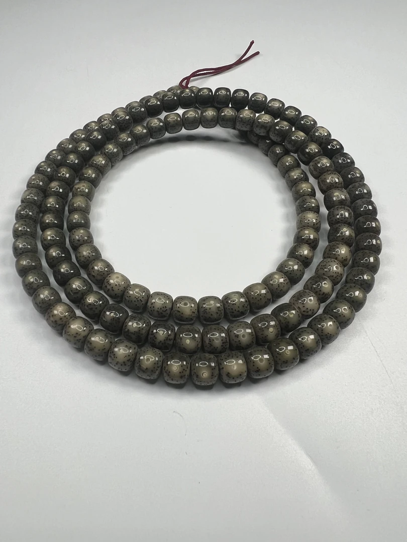 星月菩提 石玉料8×7绿幽灵108