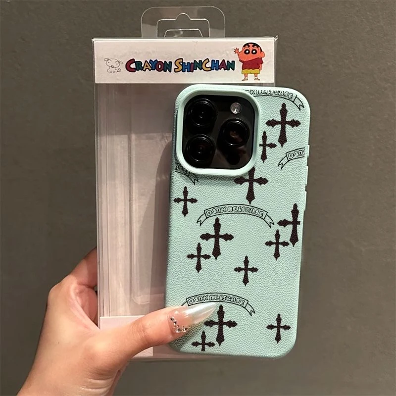 潮牌十字架适用苹果/华为/荣耀/oppo/小米红米vivo全包防摔手机壳