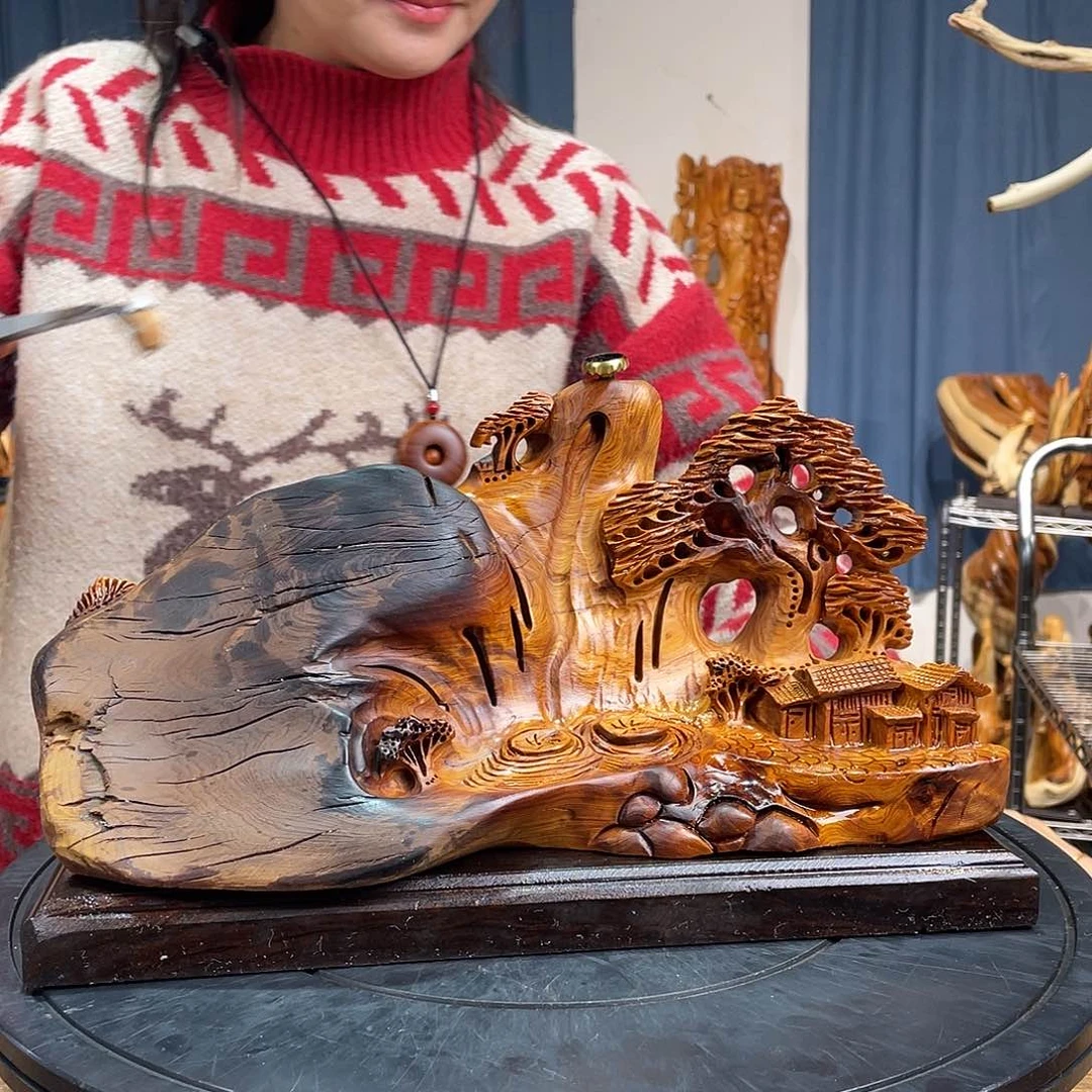 柏木（崖柏）山水倒流香送两盒香