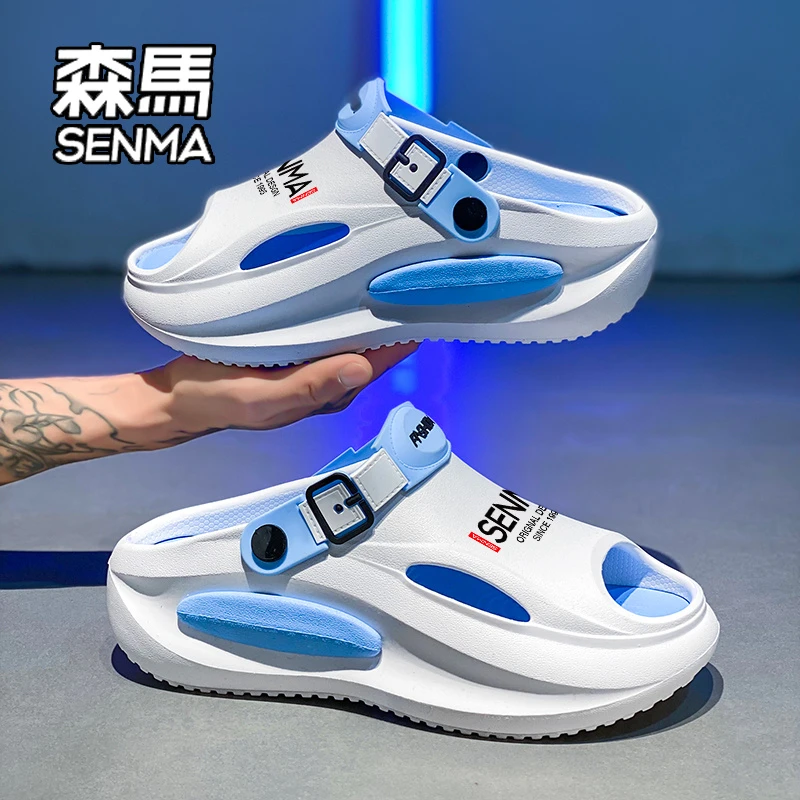 SENMA/森马拖鞋男夏季外穿运动开车两用踩屎感防滑耐磨软底沙滩鞋