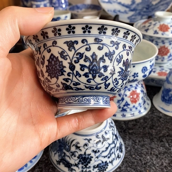 毛**爸【小青雅玩】缠枝莲压手杯