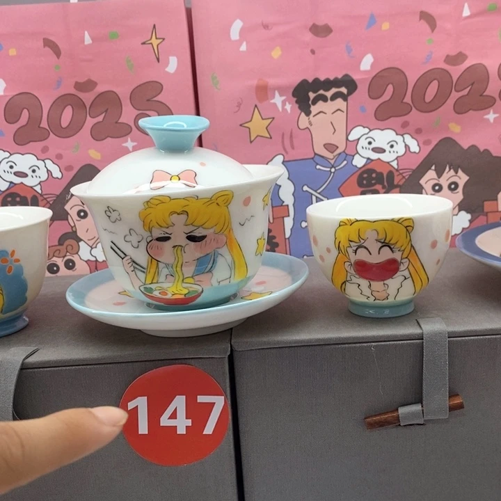 高温釉下彩纯手工手绘陶瓷
