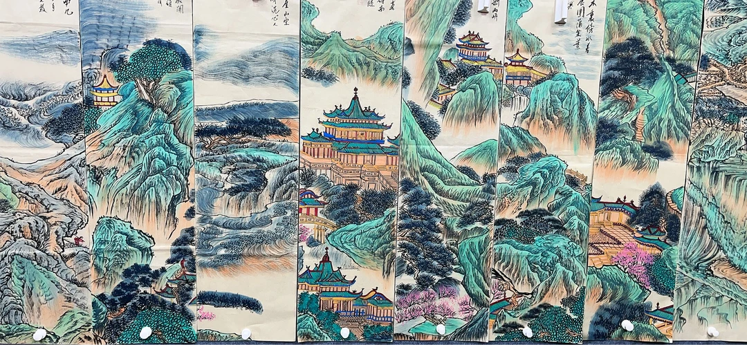 【树新】精品十二条屏装饰画通用链接