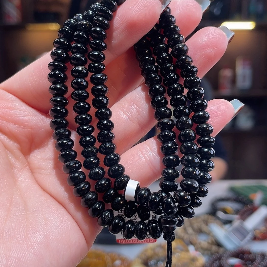 琥珀未镶嵌手链6m星