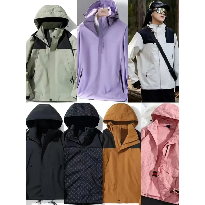 D&W春款户外男女同款女款风衣外套防水防风登山服工作服休闲薄款