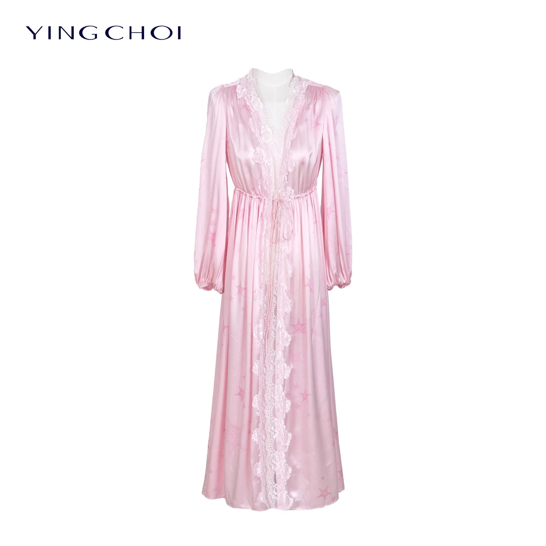 【设计师品牌】YINGCHOI 夏季定制16姆米真丝弹力缎睡衣外披 32862