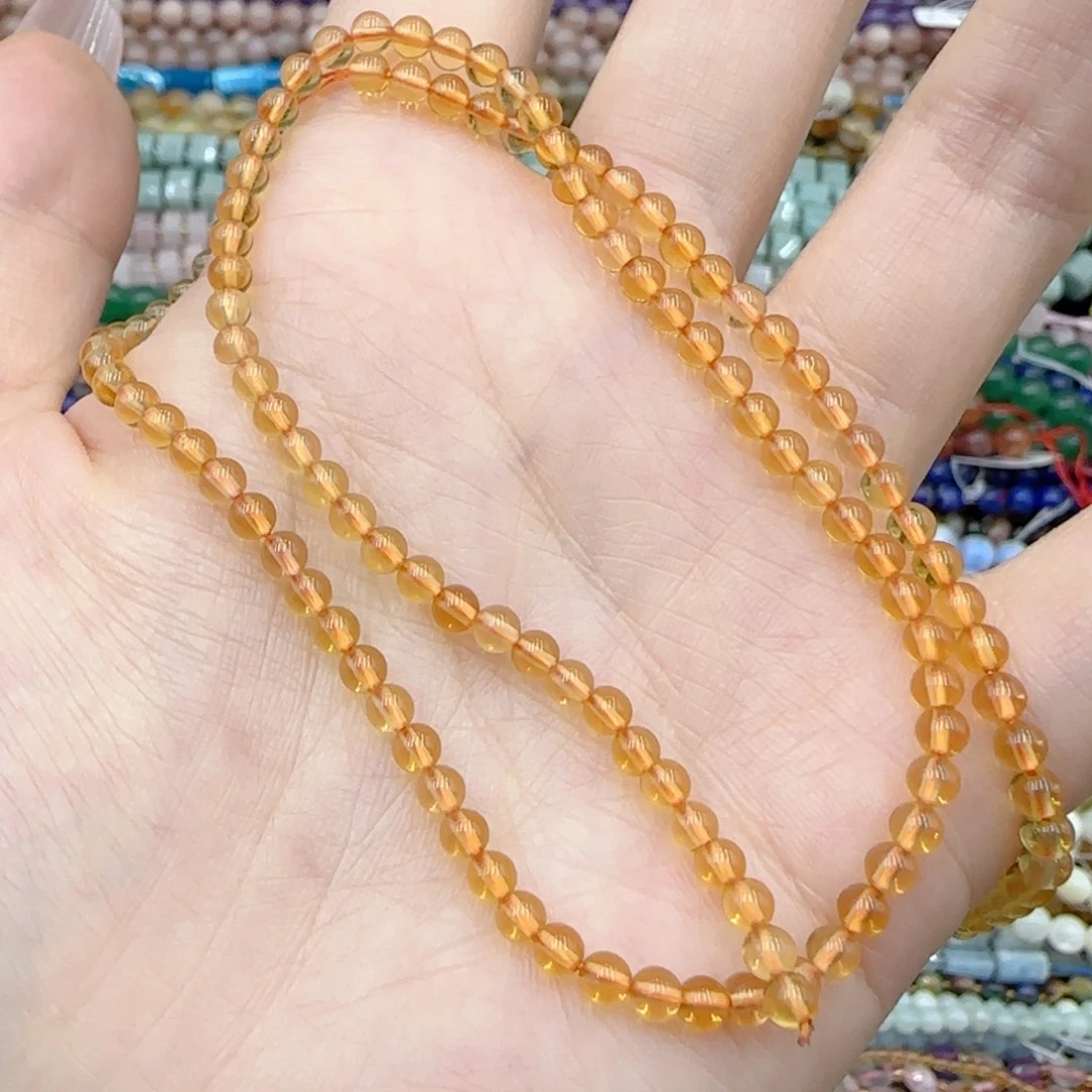 玛瑙/玉髓未镶嵌珠宝半成品天然净体黄水晶一条卡3特价