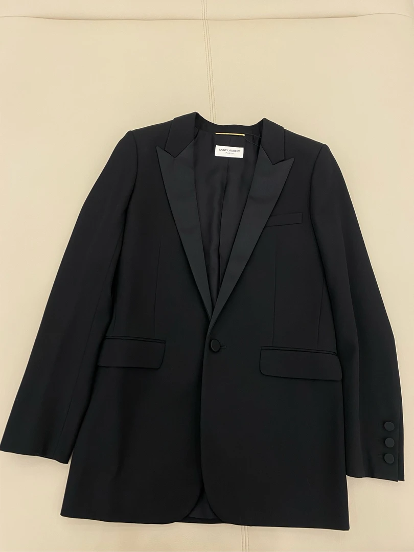 全新未使用 YSL/圣罗兰 黑色一粒扣西装外套 女款 36码