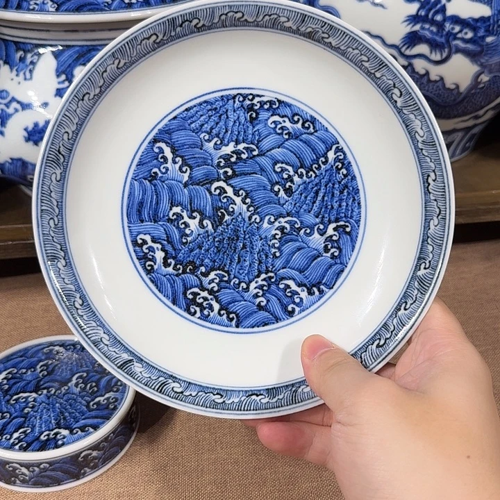 摆件宇泽堂江崖海水壶承