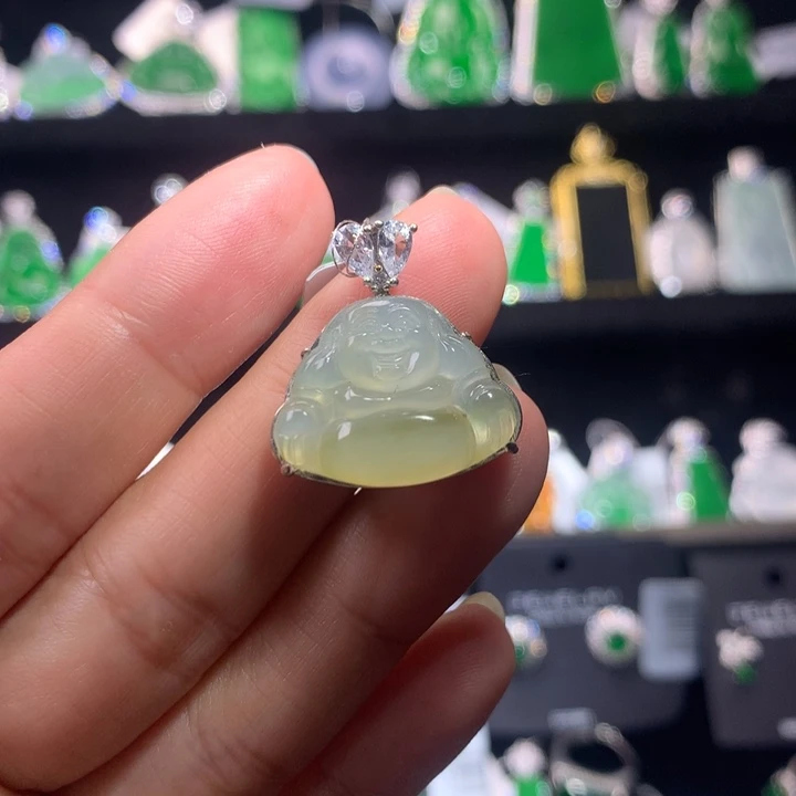 【闪购商品】颈饰银S925镶嵌翡翠天然翡翠