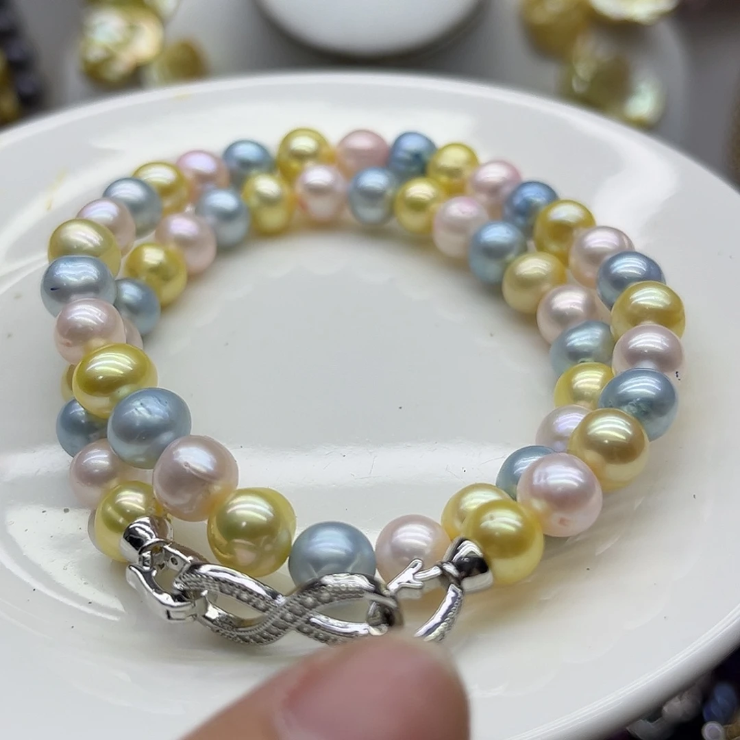 淡水珍珠钛钢颈饰请****理