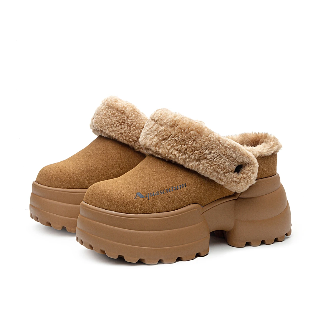 增高9CM202冬季新款女鞋百搭舒适保暖勃肯棉拖鞋3677