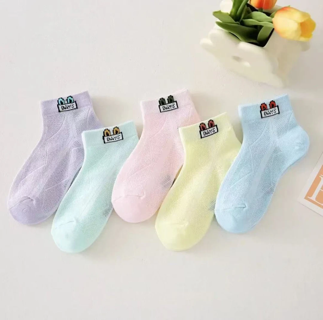 儿童袜子夏季百搭中短款透气薄款袜子1-12岁男女儿童不闷脚透气袜