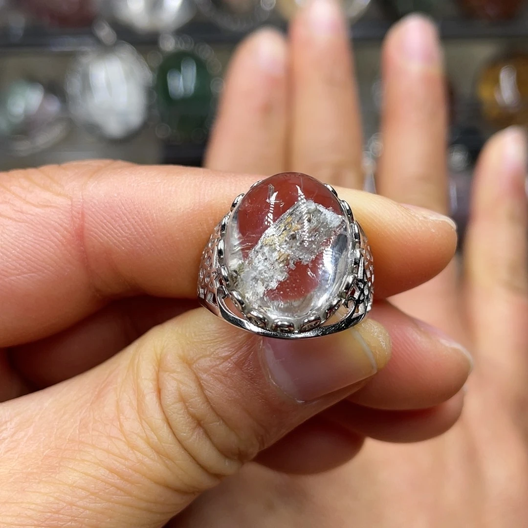 【闪购商品】水晶珠宝半成品银S925镶嵌戒指