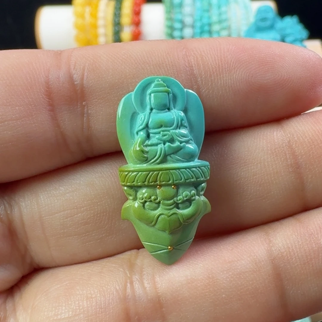 绿松石未镶嵌吊坠(不含链)