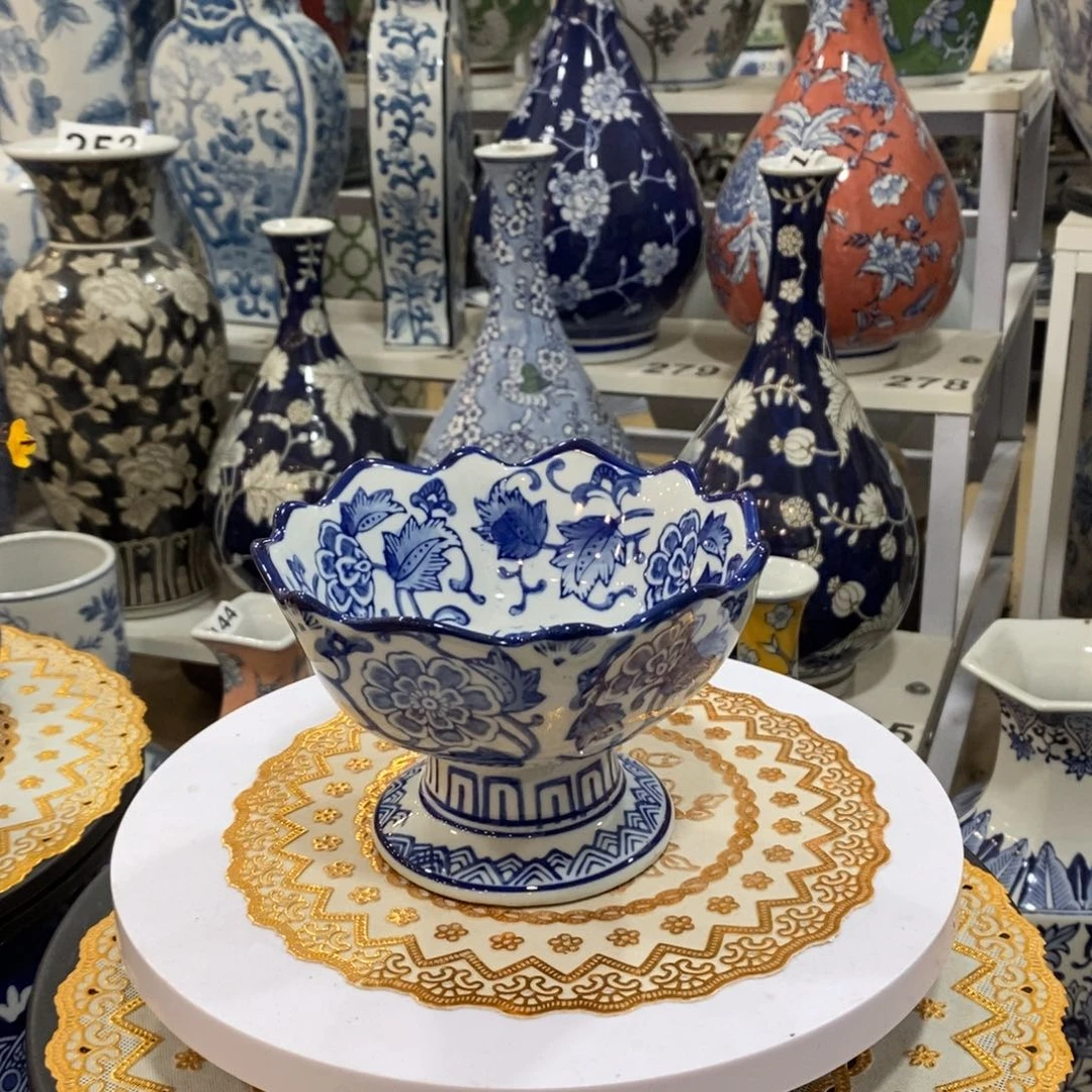 【闪购商品】陶瓷青花瓷高脚碗福利一个