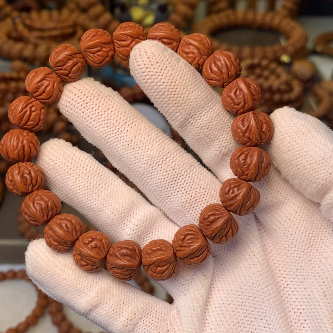 ****牙手串桃核秦岭龙纹