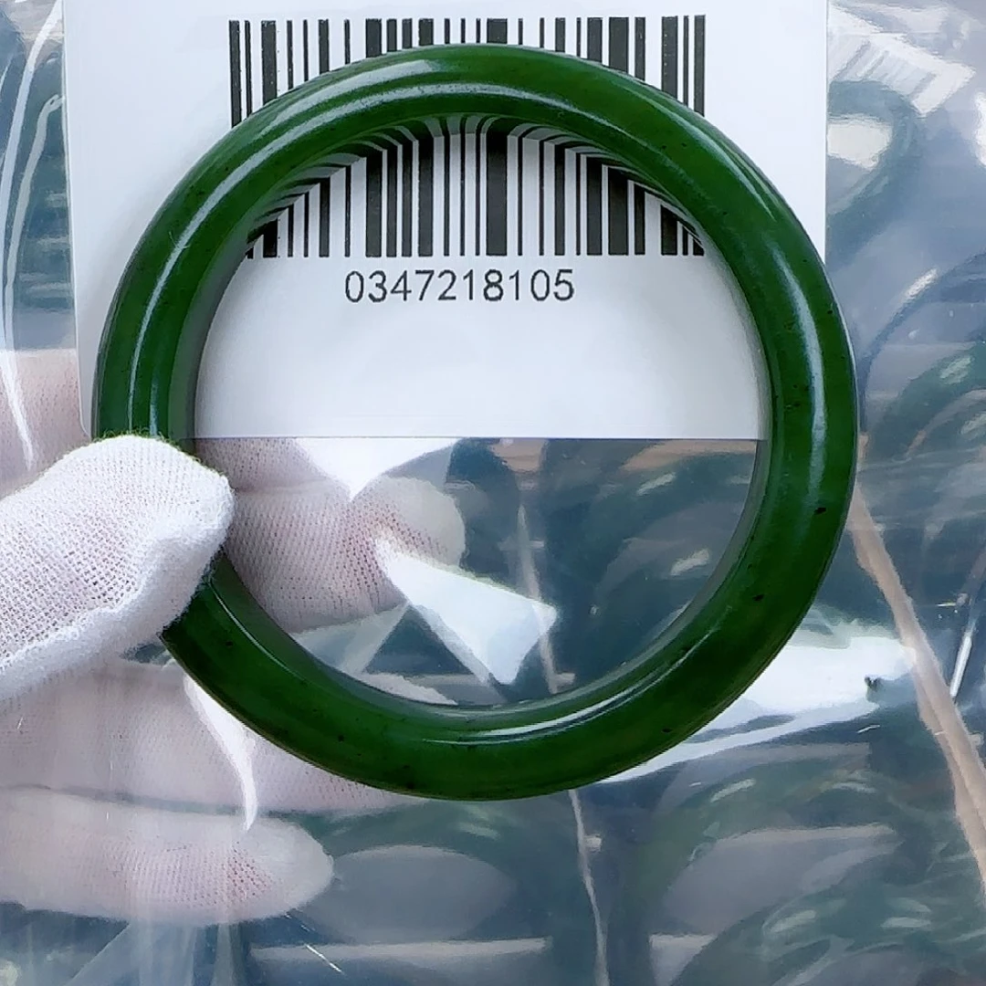 和田玉（碧玉）手镯未镶嵌5960包容