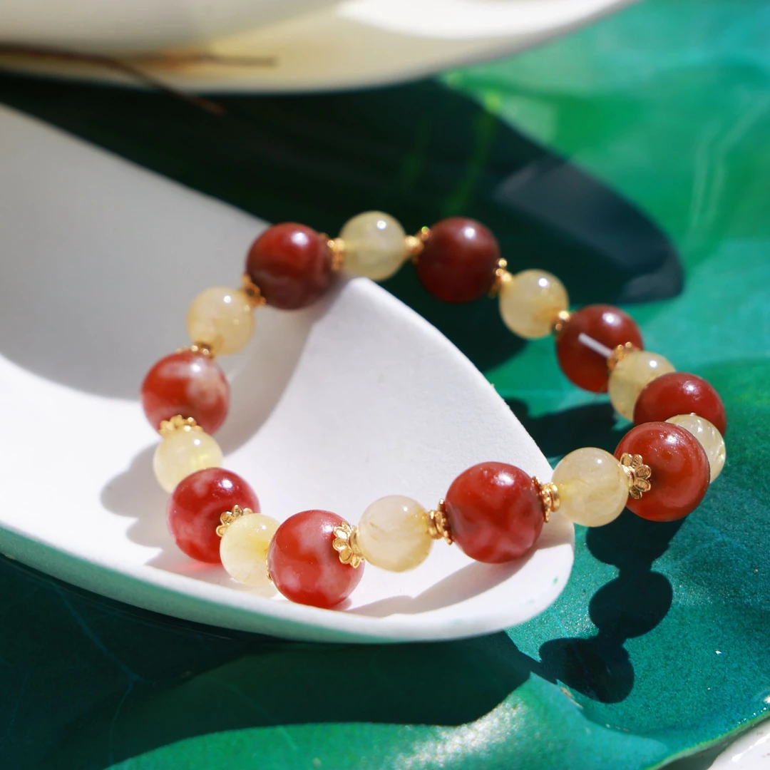 红肉多宝发晶手串（拉萨直发）DU250717205