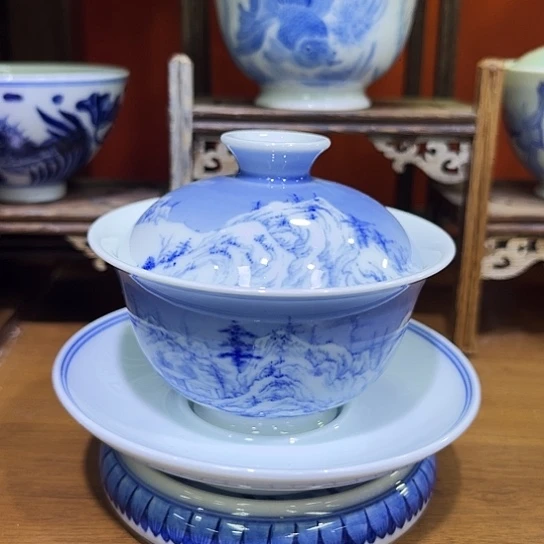 景德镇景德镇雪景盖碗