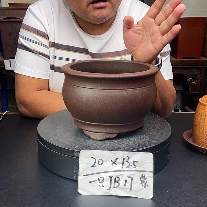 紫砂花盆货号一只JB17