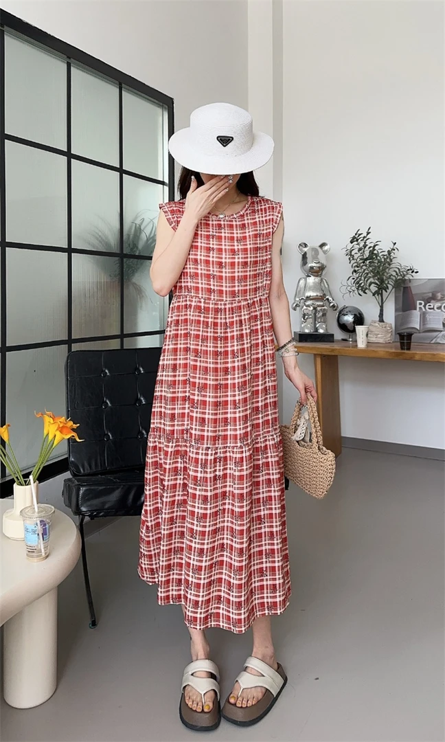 NXH-[彩斑记忆]25年夏季新款女多色混搭小奢时尚连衣裙GL-FC6293