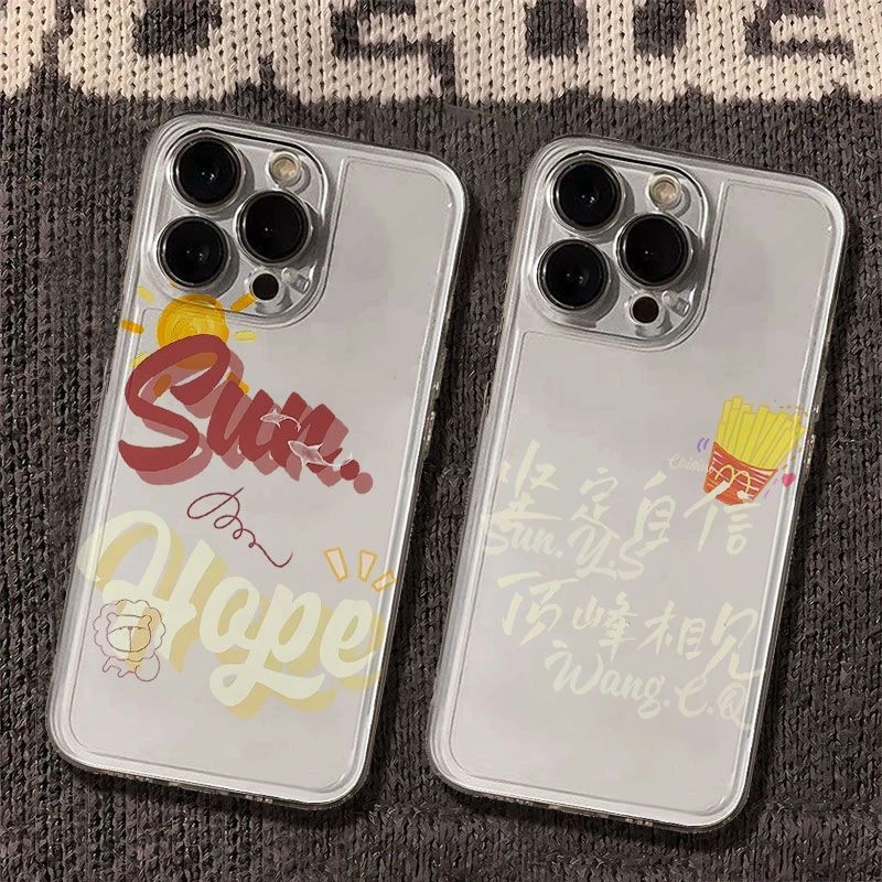 孙颖莎王楚钦太空手机壳适用于苹果16透明iphone14保护壳1512pro