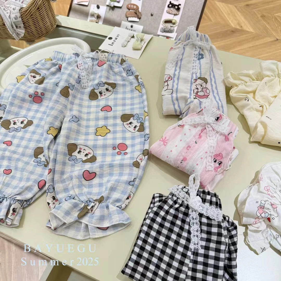 2025new小童男女宝防蚊裤可爱T桖