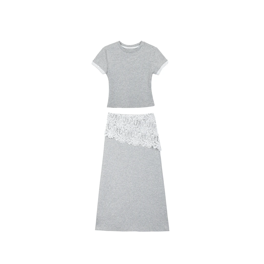 「倾枫雅琇」气质时尚轻奢高定百搭休闲设计师长裙套装