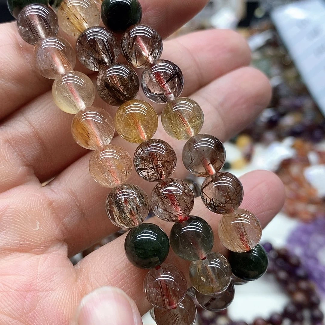 水晶手链未镶嵌多样性发货发一条