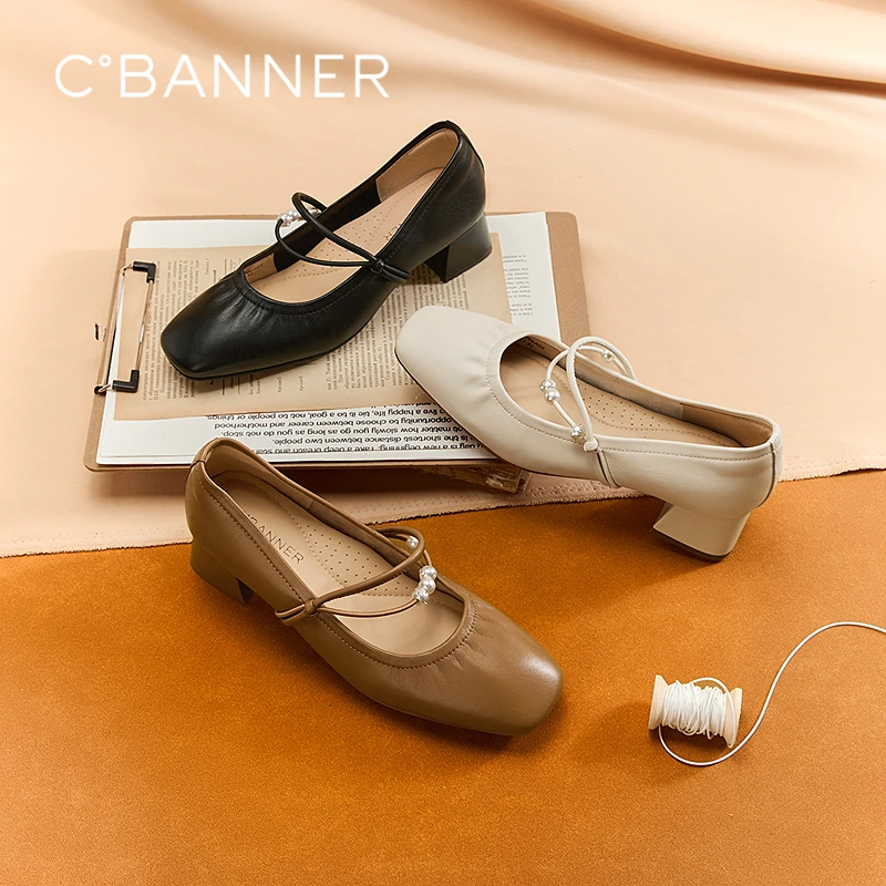 千百度 25年秋季新品 玛丽珍鞋 A25468866