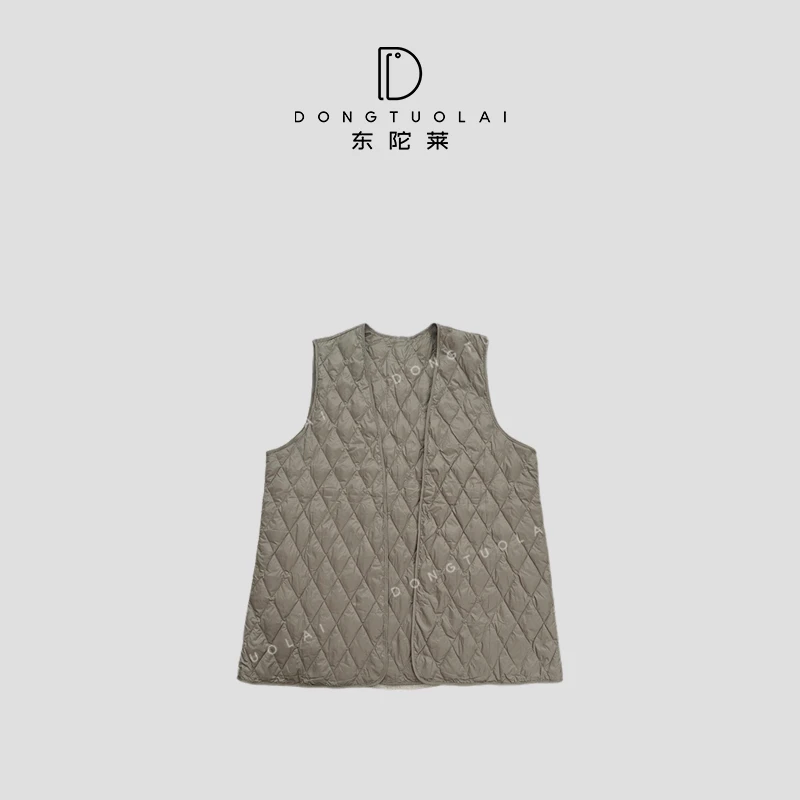《华夫格》羽绒服短款舒适时尚休闲秋冬保暖冬季百搭简约马甲无袖
