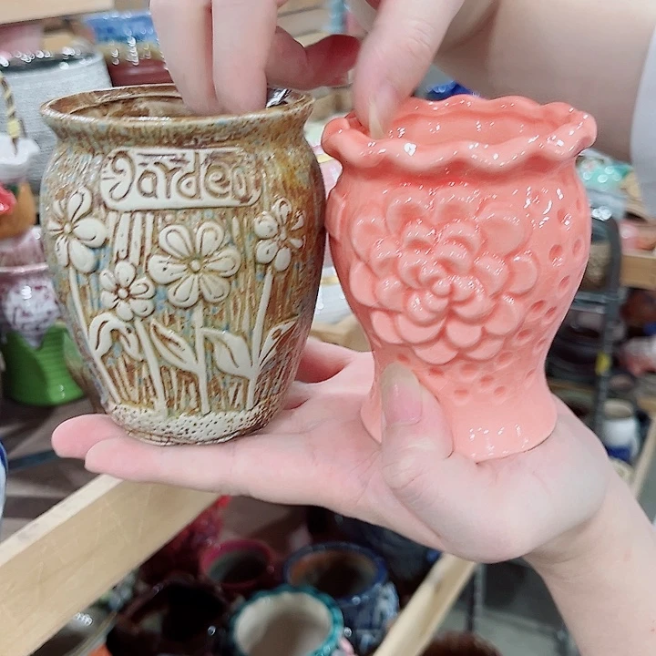 有孔.凑单10元陶瓷花盆发货！