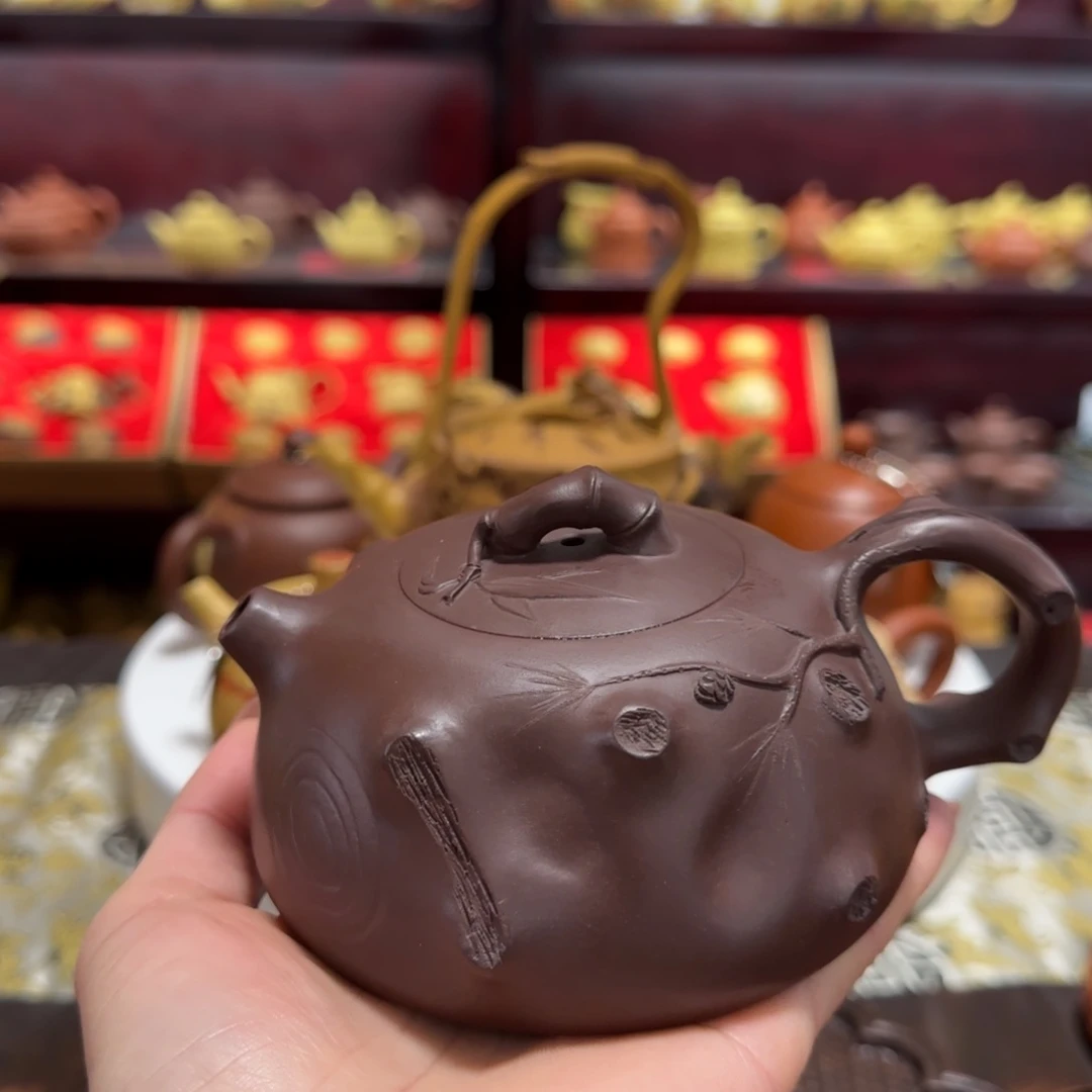 【闪购商品】紫砂茶壶岁寒三友
