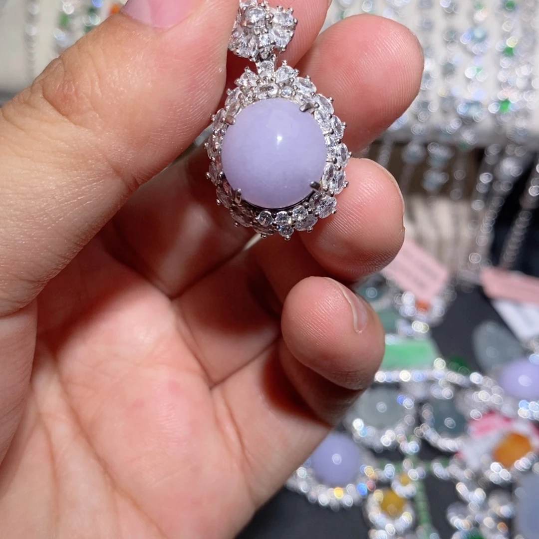 翡翠银S925镶嵌颈饰n h lo