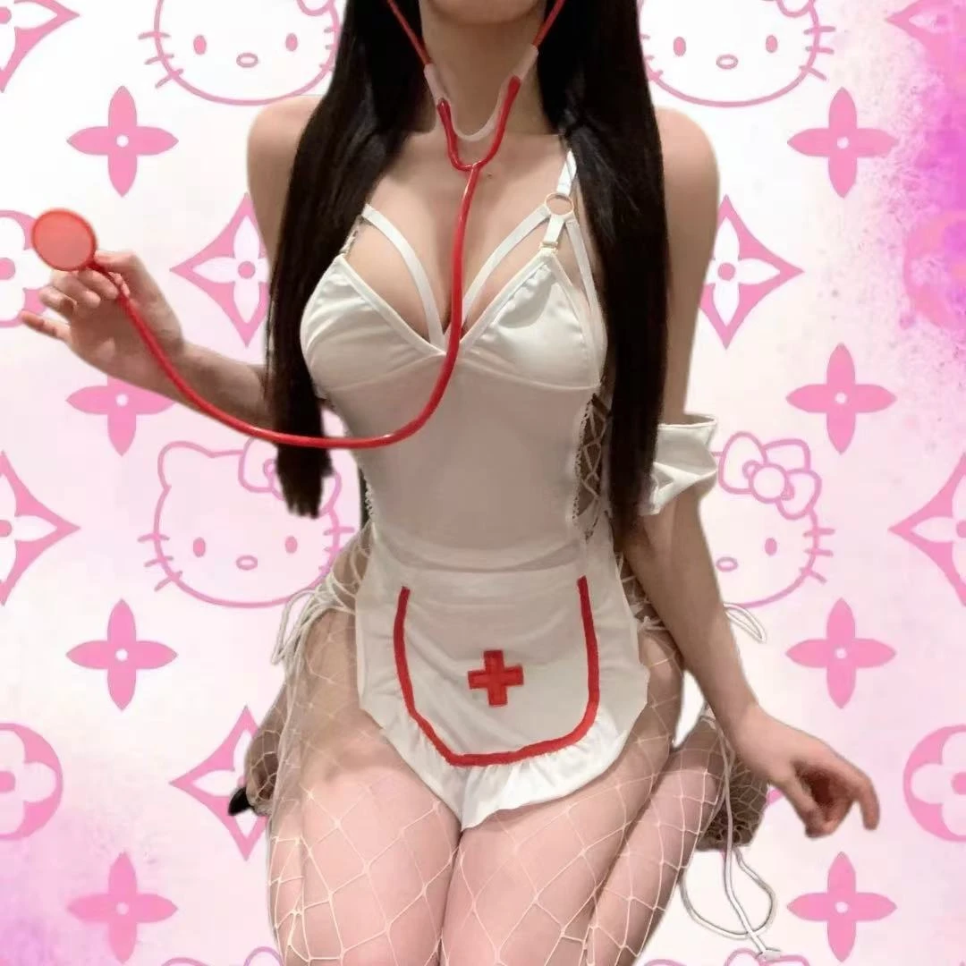 「橙C美衣 」性感显瘦护士COS包臀辣妹修身内搭/睡衣