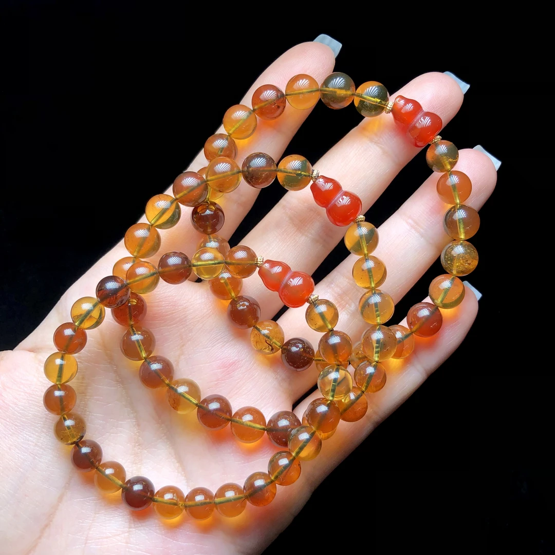 【云上叙】琥珀多宝手串-多样性发一件-约7mm-V43975-7（东哥）