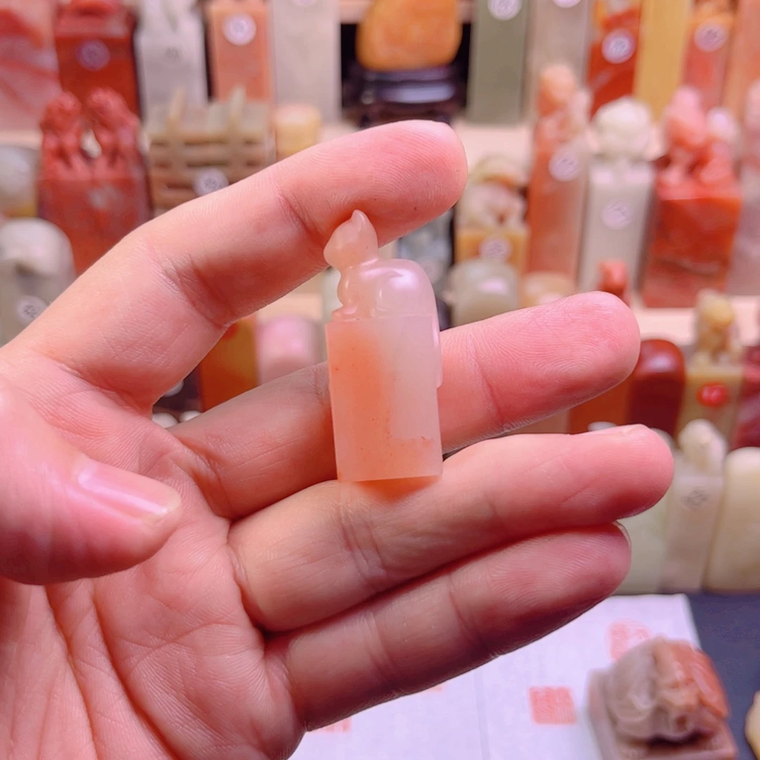 c***o寿山石印石小猫 纯手工篆刻