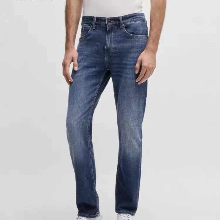 老板！！！男士蓝色弹力修身牛仔裤