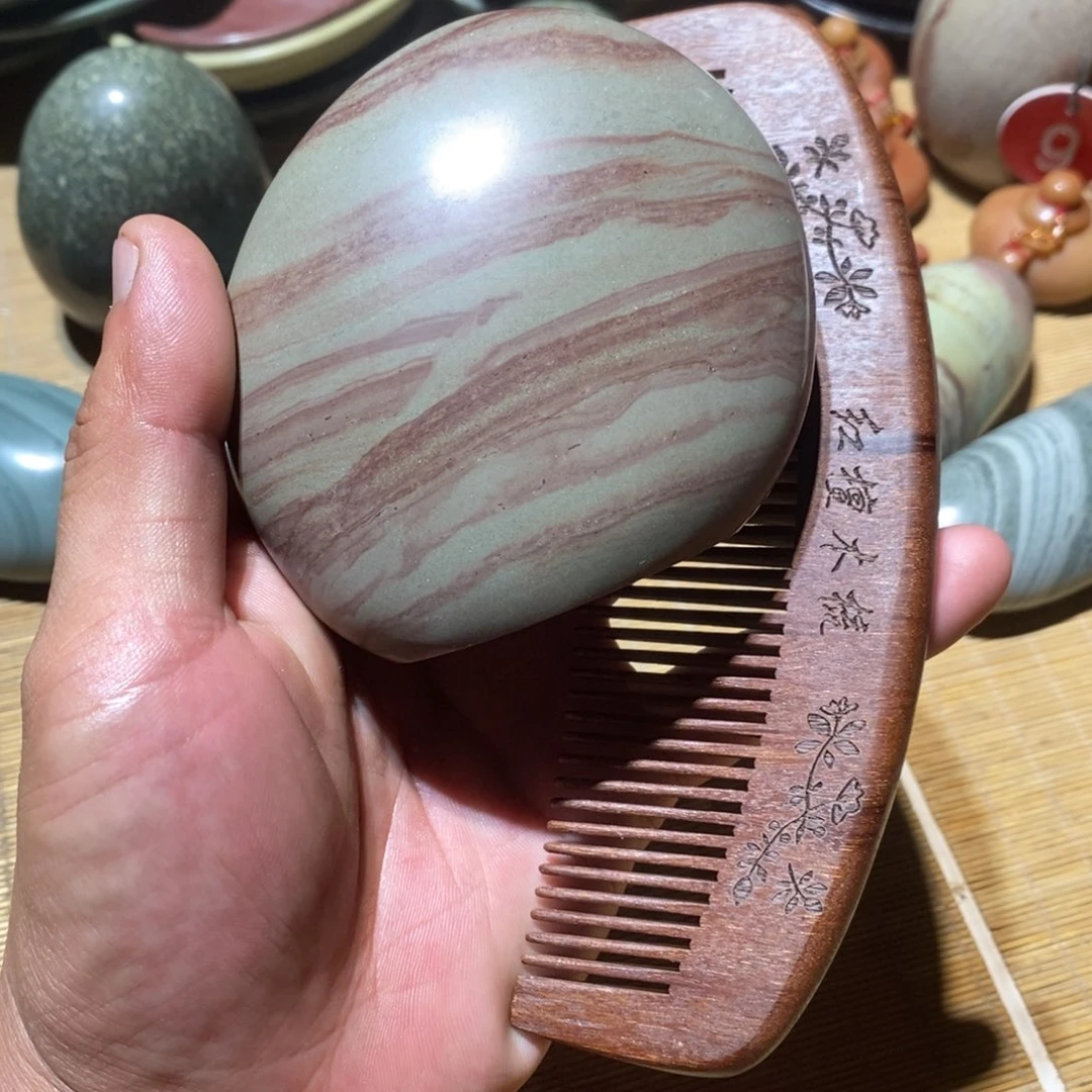 大***山金纹石小型石头把玩