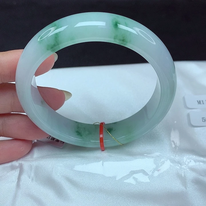 翡翠未镶嵌手镯56圈923