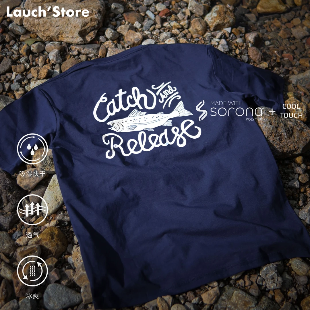 Catch And Release钓获放流T恤路亚钓鱼冰感T恤